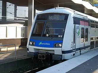 Train leaving Émerainville toward Haussmann–Saint-Lazare