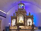 The reredos of the shrine's main altar.