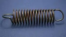 A helical coil spring