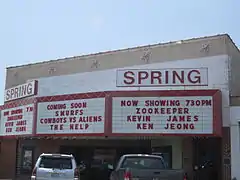 The restored Spring Theater in Springhill claims to have the largest screen in north Louisiana.