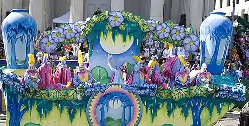 Float on St. Charles Avenue in front of Gallier Hall, 2006