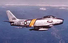 RF-86F over Korea about 1953