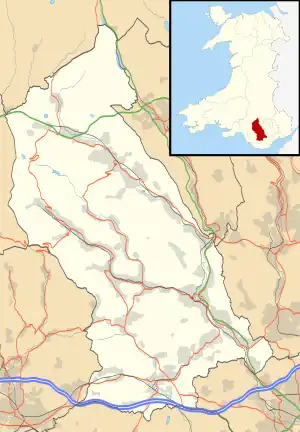 Penderyn transmitting station is located in Rhondda Cynon Taf