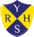A logo depicting a blue and yellow shield with the initials RH (Rhosnesni High) horizontally, and YS (Ysgol School) vertically.