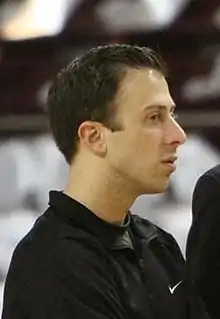 Richard Pitino, cropped from a photo with him and Bill Raftery