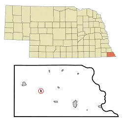 Location of Dawson, Nebraska
