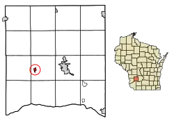 Location of Boaz in Richland County, Wisconsin.