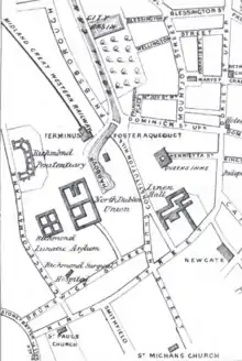 The environs of the Richmond District Asylum in 1862