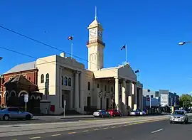 Richmond Town Hall, Melbourne. Remodeled 1934-36; architect, Harry R. Johnson.