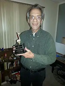Lober with the Detroit Music Award in 2013