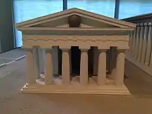 model reconstruction of the temple's Doric facade