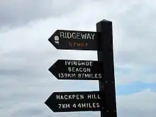 Special signage on The Ridgeway which is a National Trail