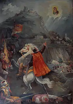 Petar Kružić Defeats the Turkish Army, oil on canvas