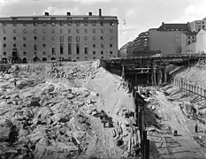 Station tunnelling, 1954