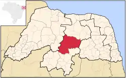 Location of Serra de Santana