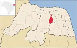 Location in Rio Grande do Norte and Brazil