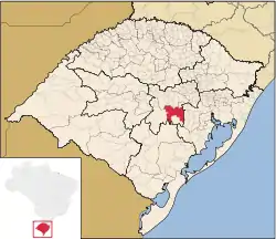 Location in Rio Grande do Sul  state