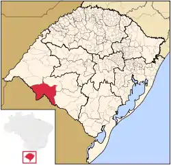 Location of Santana do Livramento