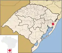 Location within Rio Grande do Sul