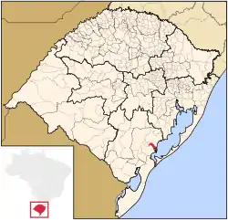 Location in Rio Grande do Sul state