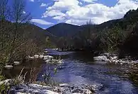 The Yeguas River that separates the two ranges of Sierra de Montoro and Sierra de Cardeña