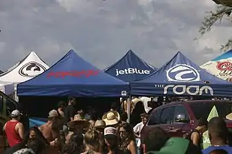 View of Rip Curl pro at Jobos Beach in February 2013