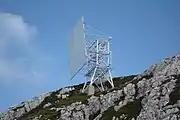 Repeater located just below the summit of Mt. Alben