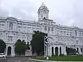 The Ripon Building under dark clouds