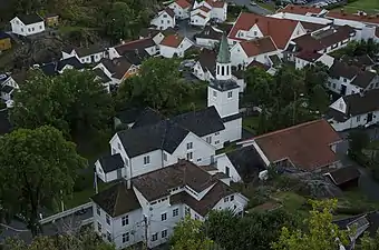 Aerial view of the church