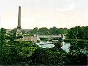 Panoramic view of the Obelisk and the adjoining bridge from the west side (c.1890–1900)