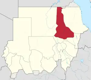 Location in Sudan.