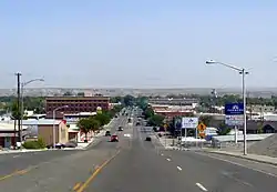 Downtown Riverton, looking east along W. Main Street.