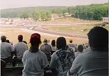 Fans looking east at Turn Five during the 1995 June Sprints