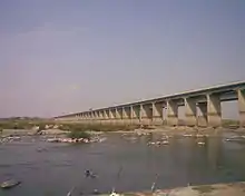 Road bridge on Krishna River, Beechupally