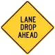 Lane drop ahead