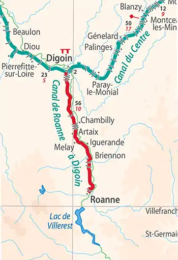 Canal Roanne-Digoin location