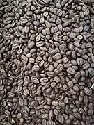 Fermented and roasted coffee seeds.
