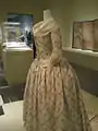 Side view of the robe a l'anglaise at the Metropolitan Museum of Art.