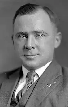 A black-and-white photograph of Robert G. Simmons, longest-serving Chief Justice of the Nebraska Supreme Court