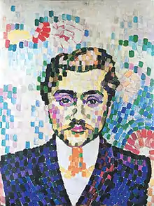 Robert Delaunay, Portrait de Metzinger, 1906, oil on canvas, 55 x 43 cm