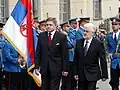 Prime ministers Robert Fico with Mirko Cvetković