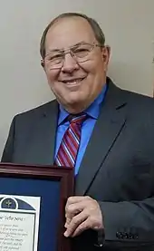 Hughes in 2019 after his last service as Pastor.
