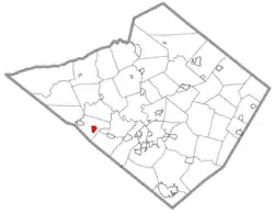 Location of Robesonia in Berks County, Pennsylvania