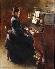 Girl at Piano, (c. 1887)