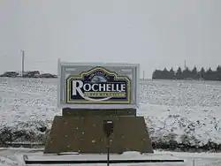 Sign seen entering the city of Rochelle