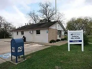 The Rock Island US Post Office is at 1st and Tuttle Streets.