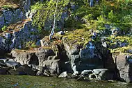 Rocks on Valaam Island in Lake Ladoga