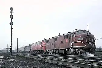 The Rocky Mountain Rocket at Englewood on April 21, 1965.
