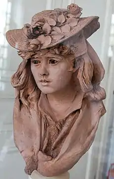 Jeune Fille au chapeau fleuri, 1865