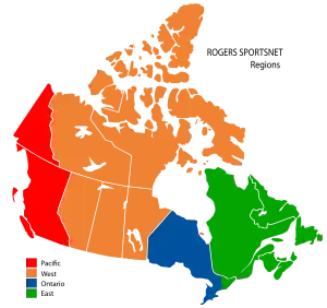 The four Rogers Sportsnet regions